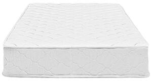 Materasso singolo double face medio duro tessuto bianco per letto 90 x 200 cm Beliani