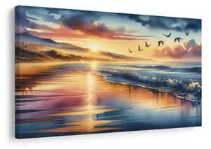 Quadro su tela – Spiaggia al tramonto