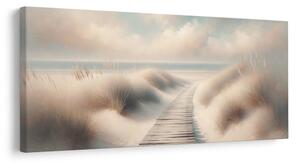 Quadro su tela – Sentiero di legno verso l’oceano