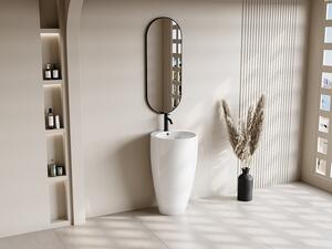 Lavabo su base cilindrica bianca - D50 x H83 cm - MILOS II