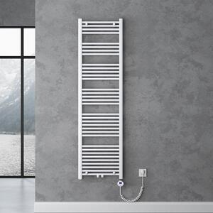 Doporro Radiatore Piatto 180x50cm con Elemento Riscaldante 1000W, Scaldasalviette da Bagno Termoarredo in Acciaio, Bianco, Riscaldamento Elettrico o ad Acqua Calda RHE