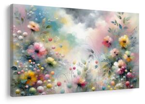Quadro su tela – Prato floreale delicato