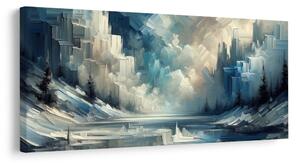 Quadro su tela – Silenzio invernale in stile astratto