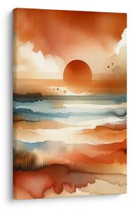 Quadro su tela – Cielo rosso sopra il mare