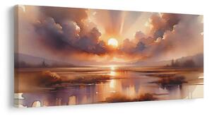 Quadro su tela – Sole sopra superficie tranquilla