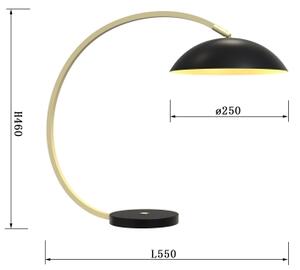 Wofi 8001-104- Lampada LED Touch dimmerabile ROSCOFF LED/10,5W/230V nero/oro