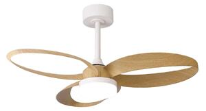 Ventilatore da soffitto LED Infinity effetto legno DC silenzioso Mantra Iluminación, Infinity, dimmerabile, Legno, Soggiorno, Plastica, Moderno