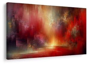 Quadro su tela – Luce rossa nella nebbia