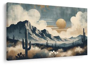 Quadro su tela – Paesaggio desertico con cactus