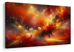 Quadro su tela – Esplosione di energia rossa