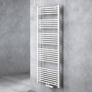 Doporro Radiatore da Bagno 160x60cm, Radiatore Piatto Termoarredo da Bagno Riscaldamento Elettrico o da Acqua Calda RHE Portasciugamani in Acciaio, Bianco