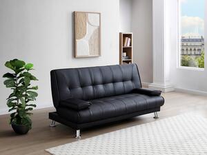 Divano letto clic clac in similpelle Nero - MAXIME