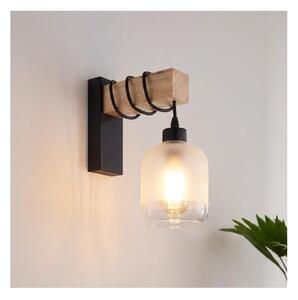 Brilagi - Applique WOOD GLASS 1xE27/60W/230V pino/nero/bianco