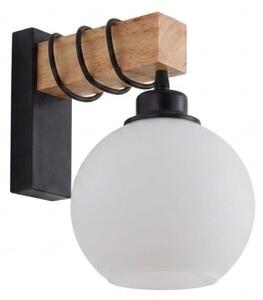 Brilagi - Applique WOOD GLASS 1xE27/60W/230V pino/nero/bianco