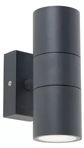 Lampada da parete per esterni grigio scuro 2 luci IP44 - Duo