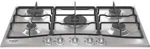 Hotpoint Ariston Piano Cottura 5 Fuochi a Gas Larghezza 75 cm in Acciaio Inox colore Inox - PCN R753N T/IX/HA