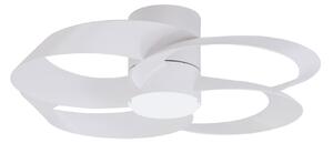 Ventilatore da soffitto LED Rose bianco, motore a corrente continua, Mantra Iluminación, Rose, dimmerabile, Bianco, Soggiorno, Plastica, Moderno
