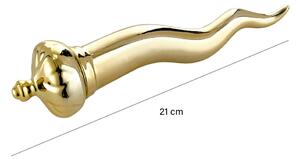 Corno con corona oro decorazione dipinta a mano porcellana