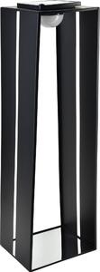 Lanterna solare in metallo Mondex Sokke 23x23x70 cm, nera, 1 pezzo