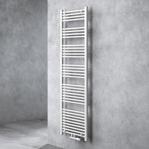 Doporro Radiatore da Bagno 180x50cm, Radiatore Piatto Termoarredo da Bagno Riscaldamento Elettrico o da Acqua Calda RHE Portasciugamani in Acciaio, Bianco