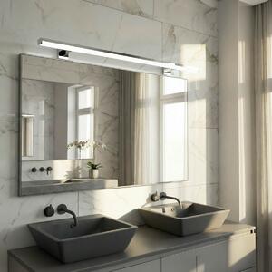 Lampada LED da Specchio 78cm 14W Cromata IP44 Tripla Installazione Colore Bianco Caldo 3.000K