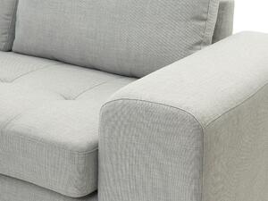 Divano ad angolo in tessuto grigio chiaro a forma di L da soggiorno minimalista Beliani