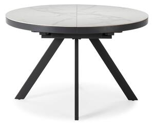 Tavolo da pranzo rotondo allungabile con piano aggiuntivo in ceramica ø 120 cm Bela - Marckeric
