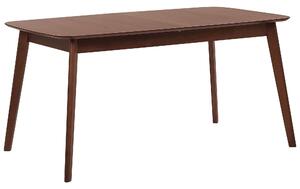 Tavolo da pranzo in legno scuro 120/150 x 90 cm con gambe allungabili in legno minimalista scandinavo Beliani