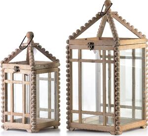 Set di lanterne in legno LOKKE Lokke 26x26x55 cm e 19x19x42 cm, 2 pezzi