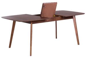 Tavolo da pranzo in legno scuro 150/190 x 90 cm con gambe allungabili in legno minimalista scandinavo Beliani