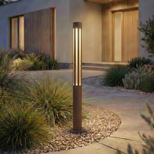 Lampioncino da giardino Fjorya Lindby, Marrone / Ruggine, Alluminio, Moderno, Lampada LED da esterni