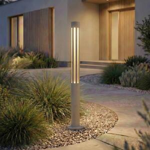 Lampioncino da giardino Fjorya Lindby, Alluminio / Grigio / Zincato, Alluminio, Moderno, Lampada LED da esterni