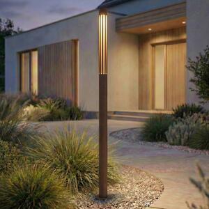Lampioncino da giardino Fjorya Lindby, Marrone / Ruggine, Alluminio, Moderno, Lampada LED da esterni