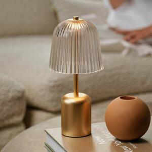Nuura Aps lampada LED da tavolo ricaricabile Asteea, color ottone, altezza 27 cm dimmerabile, Ottone / Oro, Soggiorno / Sala da pranzo, Metallo, Moderno