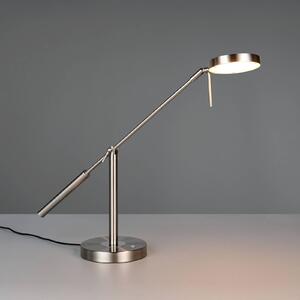 Trio Lighting Lampada da scrivania Monza, dimmerabile, Alluminio / Grigio / Zincato, Studio / Ufficio, Metallo, Moderno, Lampada da tavolo