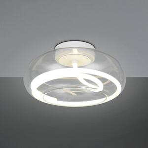 Trio Lighting Plafoniera soffitto Tarsia, dimmerabile, Bianco / Opale, Soggiorno / Sala da pranzo, Vetro, Moderno, Plafoniera