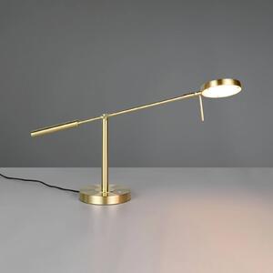 Trio Lighting Lampada da scrivania Monza, dimmerabile, Ottone / Oro, Studio / Ufficio, Metallo, Moderno, Lampada da tavolo