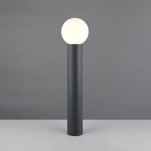 Trio Lighting Lampione Mures, antracite, altezza 80 cm, metallo dimmerabile, Nero, Alluminio, Moderno