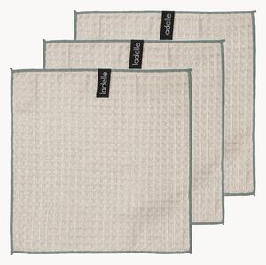 Set di 3 strofinacci da cucina in microfibra waffle Mega