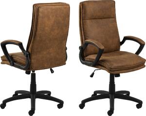 Design Scandinavia Poltrona da ufficio Brad, tessuto, cammello