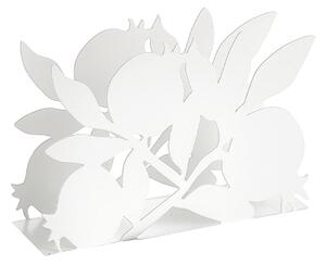 Melograni portatovaglioli rettangolare metallo bianco