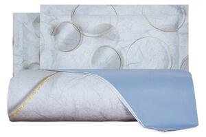 Copripiumino Con Federe In Percalle Paper Matrimoniale - 255X255 + 2 Federe50X80 Carrara Moderno Blu Caleffi