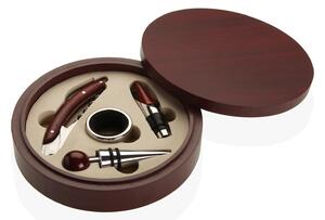 Scatola rotonda vino 4 accessori