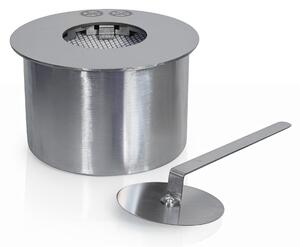 Bruciatore tondo per camino a bioetanolo biocamino inox 1,5 lt d.17 cm