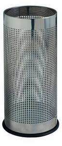 Portaombrelli in acciaio Forato PLUVIAL inox AISI430 28x28x h 64 cm - PESO 4,5 KG con foro quadrato e vaschetta adatto per esterno colore inox