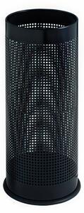 Portaombrelli in acciaio Forato PLUVIAL inox AISI430 28x28x h 64 cm - pESO 4,5 KG con foro quadrato e vaschetta adatto per esterno colore Nero