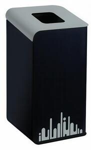 Gettacarte per la raccolta differenziata RUBIK EVO inox Dimensioni 41x45x h 80 cm - Peso 15 Kg- 80 LT con colore Nero-Grigio