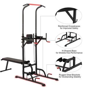 Power towe con panca e dip station