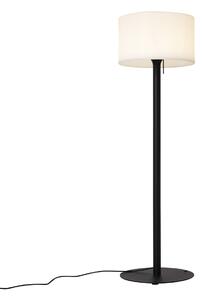 Lampada da terra moderna da esterno nera con paralume bianco IP44 - Mississippi