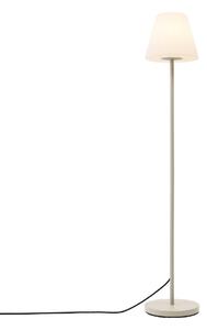 Lampada da terra per esterni beige con paralume bianco IP65 - Virginia